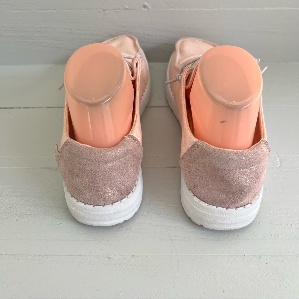Hey Dude Shoes Womens Size 7 Rose Crystal Wendy Glitter Moc Toe Comfy Sneakers - Picture 4 of 8